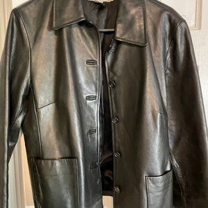 Vintage J.Crew black leather jacket size medium